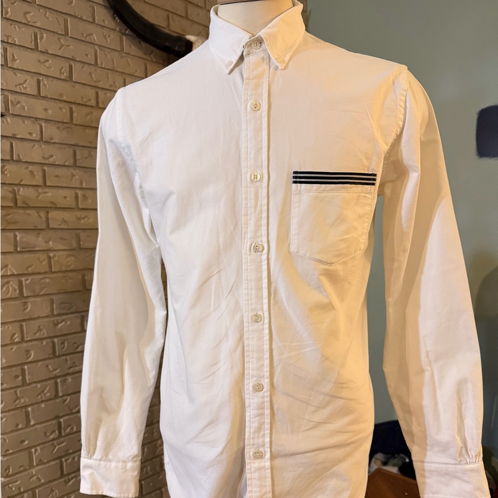Brooks Brothers White Western-Inspired Button Down Shirt M 100% Cotton